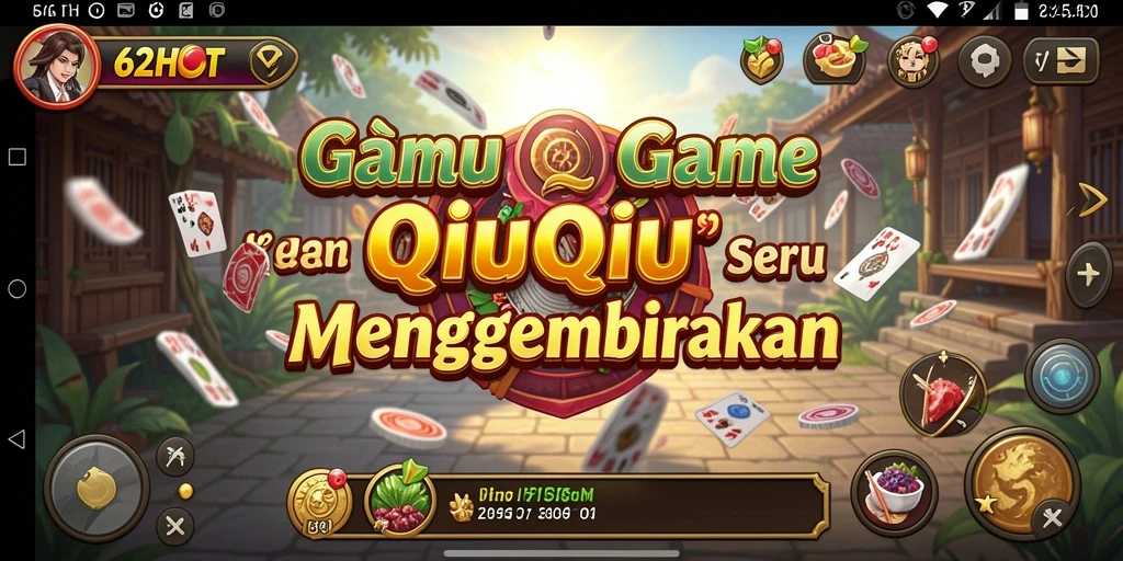 Screenshot utama 62HOT menampilkan pertarungan QiuQiu yang mendebarkan.