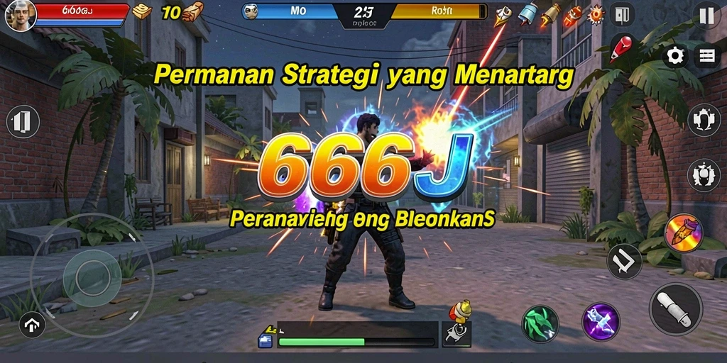 Screenshot menunjukkan gameplay menarik dari 666J dengan strategi taktis.