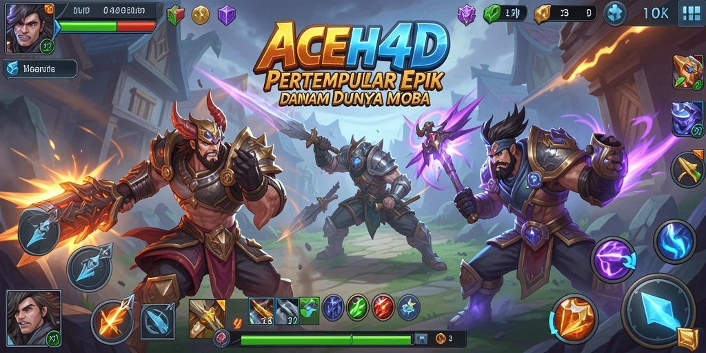 Gameplay intens ACEH4D dengan aksi seru di arena MOBA.