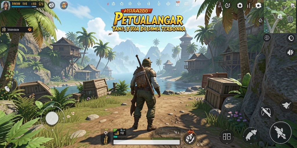 Screenshot gameplay ASIA200 yang menampilkan eksplorasi dunia terbuka yang menakjubkan.