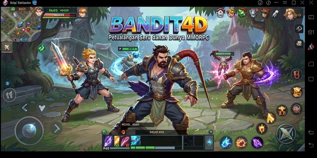Tangkapan layar dari gameplay BANDIT4D yang menampilkan petualangan seru dalam MMORPG.