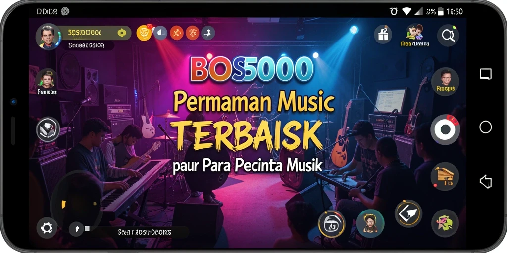 Gameplay menarik di BOS5000 dengan berbagai lagu dan alat musik.