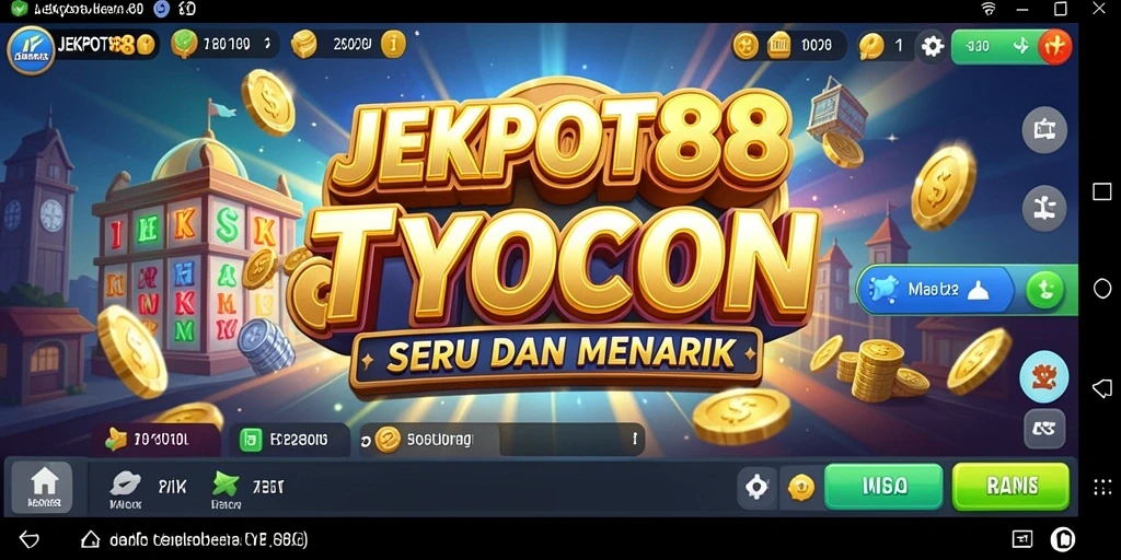 Tampilan gameplay menarik dari JEKPOT88 yang menggambarkan elemen Tycoon.