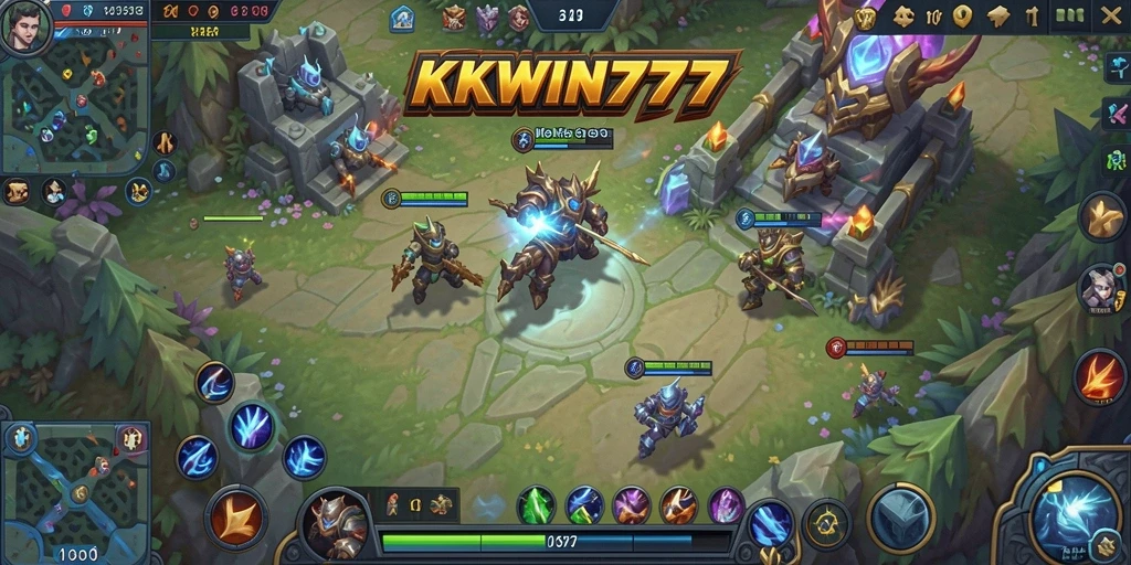 Screenshot gameplay KKWIN777 yang menampilkan aksi pertarungan mendebarkan.